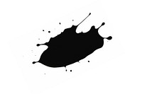 Flat individual black ink splashed silhouette abstract artistic.