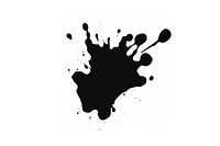 Flat individual black ink splashed abstract splatter stain.