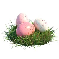 3d illustration easter egg eggs grass easter eggs.