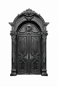 Black door architecture decorative furniture.