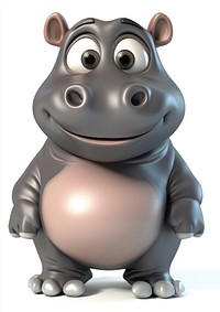 Baby cute chubby hippo illustration character cartoon.