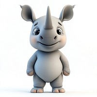 Baby Rhino illustration character cartoon.