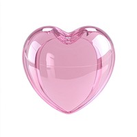 Pink heart shape icon cosmetics valentine romantic.