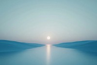 A serene and minimalistic abstract scene peaceful horizon nature.