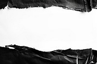 Border frame ripped paper background black white.