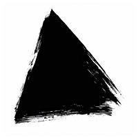 Triangle shape black illustration brushstroke.