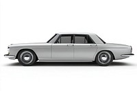 Retro futuristic sport sedan automobile vehicle silver.