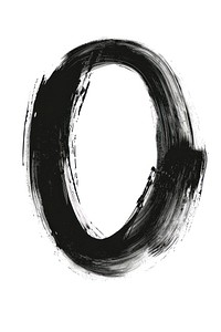 Alphabet O marker brush art illustration illustrated.