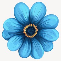 Real blue flower illustration asteraceae chandelier vector