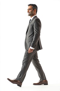 Indian man walking suit professional.