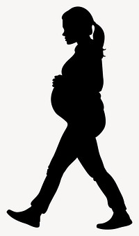 Woman walk silhouette walking simple black vector