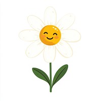 Cute smile chamomile flower illustration daisy plant.