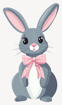 A bunny with ribbon illustration animal rabbit vector