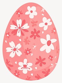 Easter egg flowers pattern pink vector