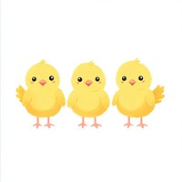 Yellow chicks illustration birds cute.