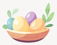 Easter eggs illustration easter bowl vector