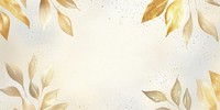 Gold leaf glitter frame background texture pattern.