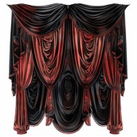 Gothic wedding curtains vintage stage red.