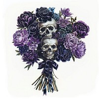 Gothic wedding flower bouquet flowers purple gothic.