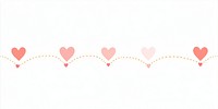 Line hearts border simple design pink.