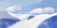 Snow field landscape scenery nature.