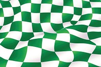 Funky checkers pattern green tablecloth background.