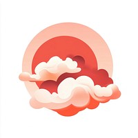 Silhouette cloud illustration clouds red.