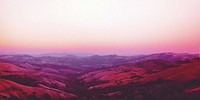 Landscape panoramic mountain scenery.