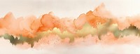 Peach watercolor background painting.