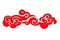 Cartoon Chinese Style Red Cloud pattern cloud red.