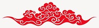 Cartoon Chinese Style Red Cloud pattern cloud red vector