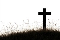 Cross cross silhouette background.