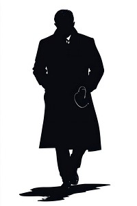 Doctor silhouette black white.