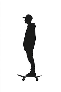 Person on a Skateboard silhouette skateboard clothing.