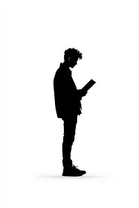 Person Reading a Book silhouette person reading.