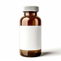 Drug bottle isolated empty white.