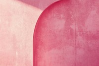 Pink grainy gradient abstract shape on pastel pink background architecture texture wall.