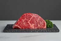 An isolated raw beef steak food photography meat.