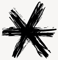 Bold artistic black brushstroke cross vector