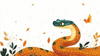 Chinese new year frame snake illustration illustrated.