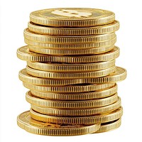 Gold coins illustration stack cryptocurrency.