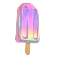 Ice pop cream illustration holographic.