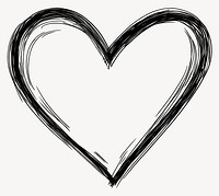 Hand-drawn heart sketch art vector