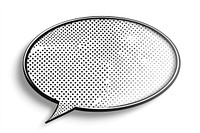 Retro empty white comic speech bubble illustration halftone style.