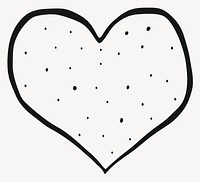 Simple dotted heart illustration vector