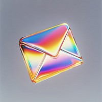 A glass open mail sign icon colors art illustration.