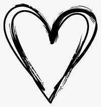 Artistic heart sketch design vector