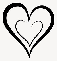 Minimalist heart line art vector