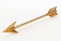 A golden arrow pointing upward decorative arrowhead precision.