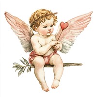 Angel illustration watercolor cupid.